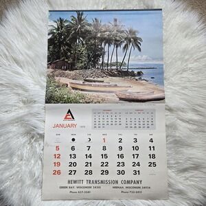 1975 AllisChalmers 12 Month Wall Calendar Hewitt‎ Transmission Company Wisconsin